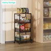 HapiRm HapiRm Fruit Basket Kitchen Cart - 4-Tier Rolling Storage