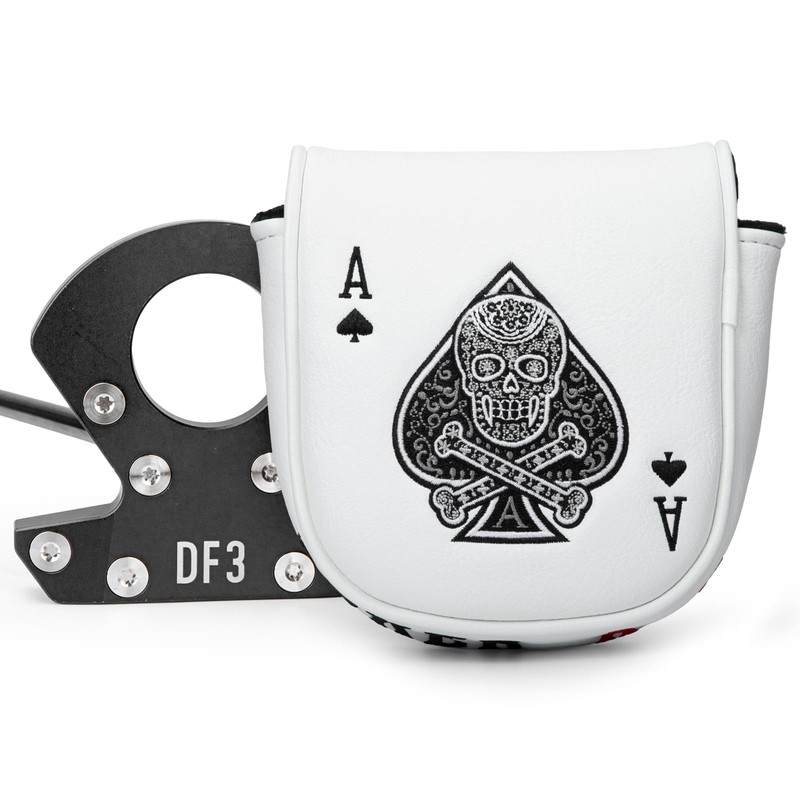 Golf Mallet Putter Cover Golf Headcover, Magnetic Closure Premium Leather