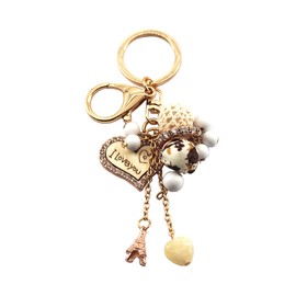 Medifier Fashion Keychains Key Chains Women Girls Girlfriend for Car Keys Cute Sparkly Charms Keychain Keys Ring with Rhinestone Pendant for Handbag Backpack Heart