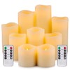 RY King Large Flameless Candle Set of 9 (D 3"