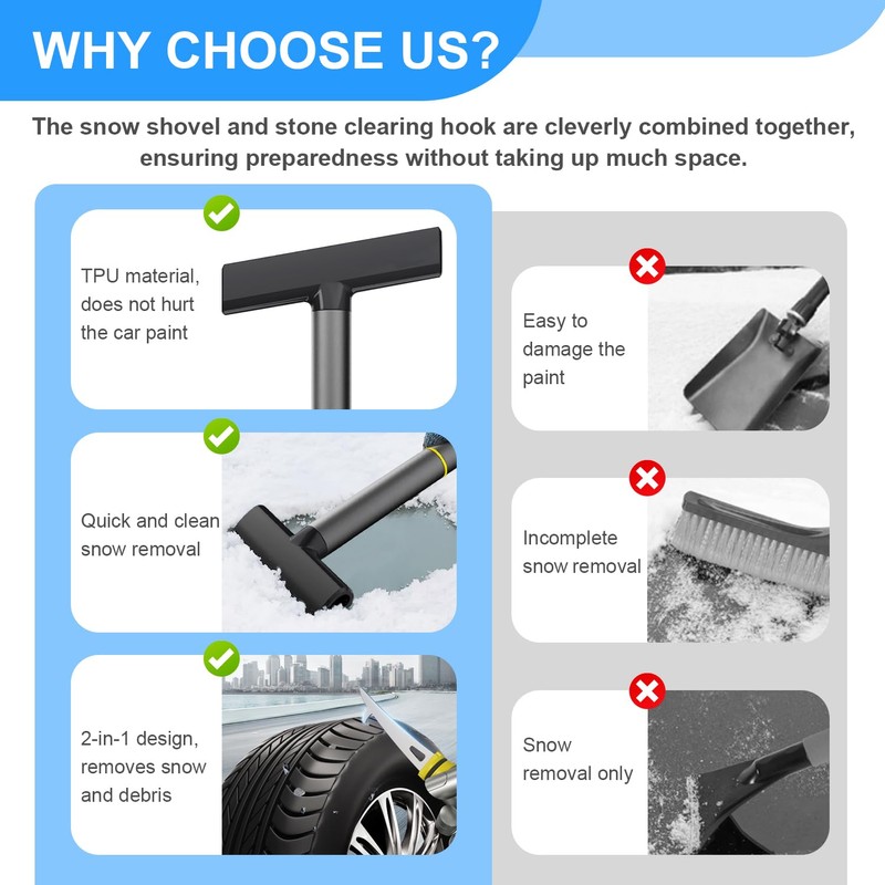 Theiuaoqwe Car Ice Scraper