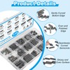 175pcs Woodruff Key Stock Assortment, 15 Size Popular Sizes Carbon