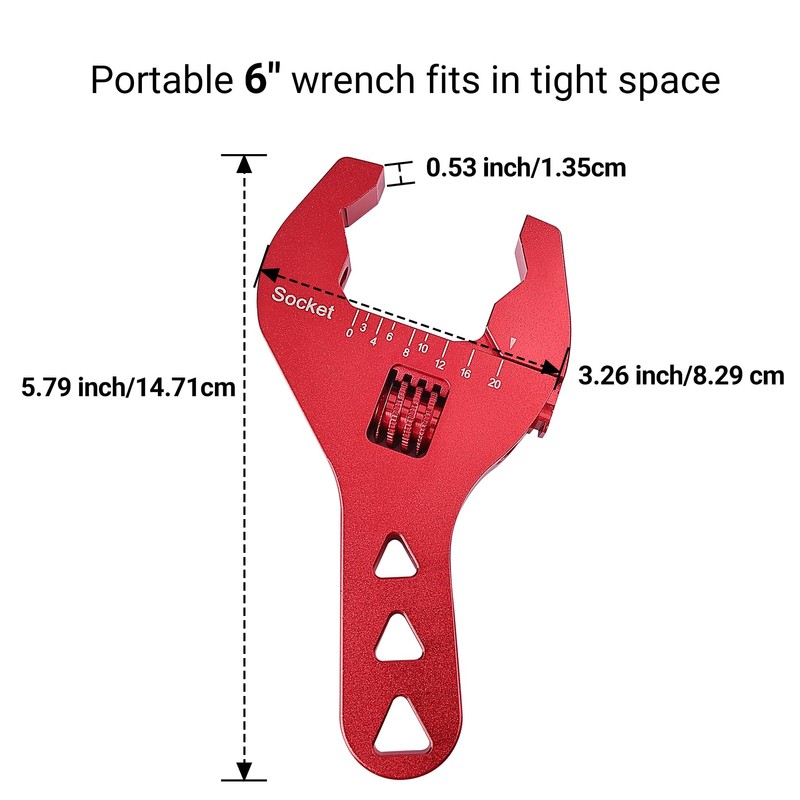 EVIL ENERGY AN Fitting Wrench, 3AN-20AN Adjustable AN Wrench Aluminum