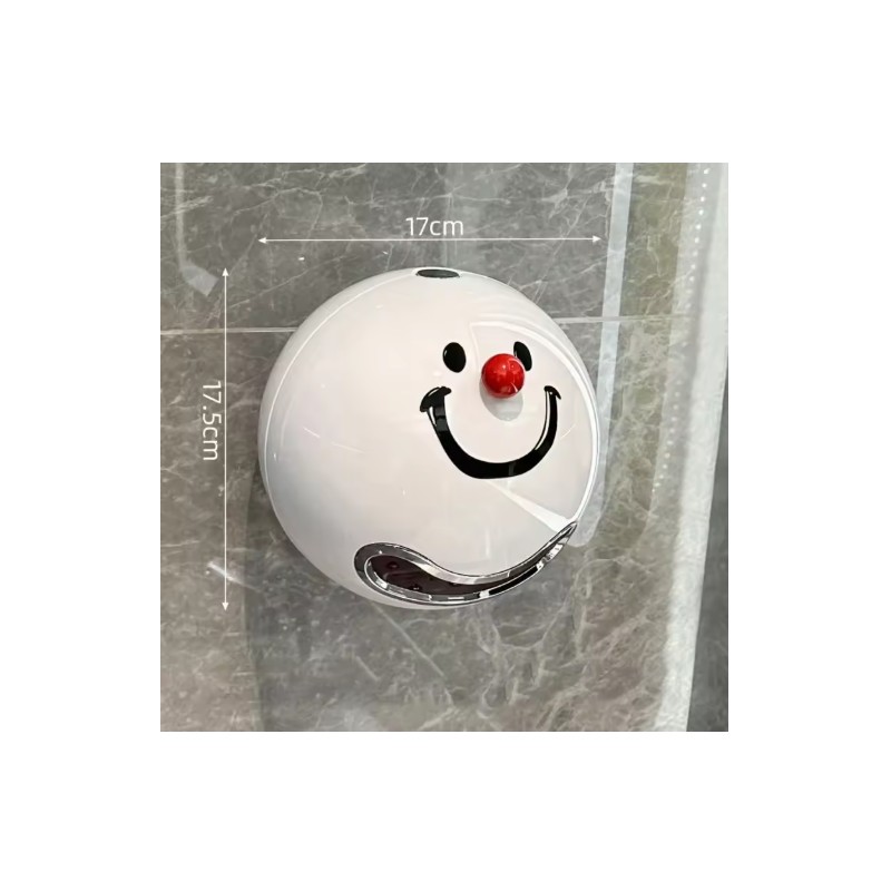 Smiling Face Toilet Paper Holder for Bathroom Storage – No-Drill