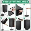 Wesiti Pegboard Metal Rotating Display Stand with 20 Hooks 4