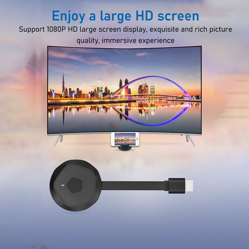 Wireless Display Dongle Adapter 1080P 2.4G 5G Dual Band Wifi