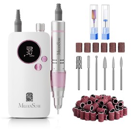 MelodySusie Tragbarer Nagelfräser 30000 RPM, SC320F Professionelle Kabellose Elektrische Nagelfeile für Acrylnägel Gel Polieren Entfernen, Efeile Nagelset für Maniküre Salon Zuhause (Rosa)