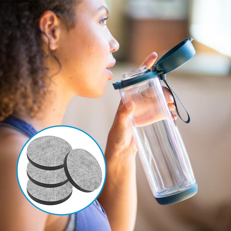 4 Pcs Water Bottle with Filter, Filter Water Bottle Compatible