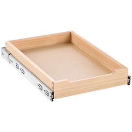 Happybuy Pull Out Cabinet Organizer, sized 14"W x 21"D. This isn't just a simple drawer but a heavy - duty sliding wood storage solution.