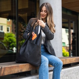 Leather Tote Bag for Women Ladies Purse Travel Shopping Bag Hobo Carry Shoulder Bag Multipurpose Handbag by KPL