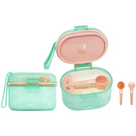 Lulyboo Formula Milk Powder Container – Travel-Friendly & Airtight Storage, with Scooper and Spork