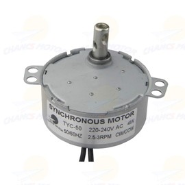 CHANCS TYC-50 Synchronous Motor for Turntable Motorised 220V 2.5-3RPM Synchronous Motor with 7mm Bore Flexible Shaft Coupling Coupling Plug Kit for Air 5PCS