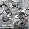 St. Florian, Firefighter Protection Prayer Necklace, Keychain or Clip, Patron