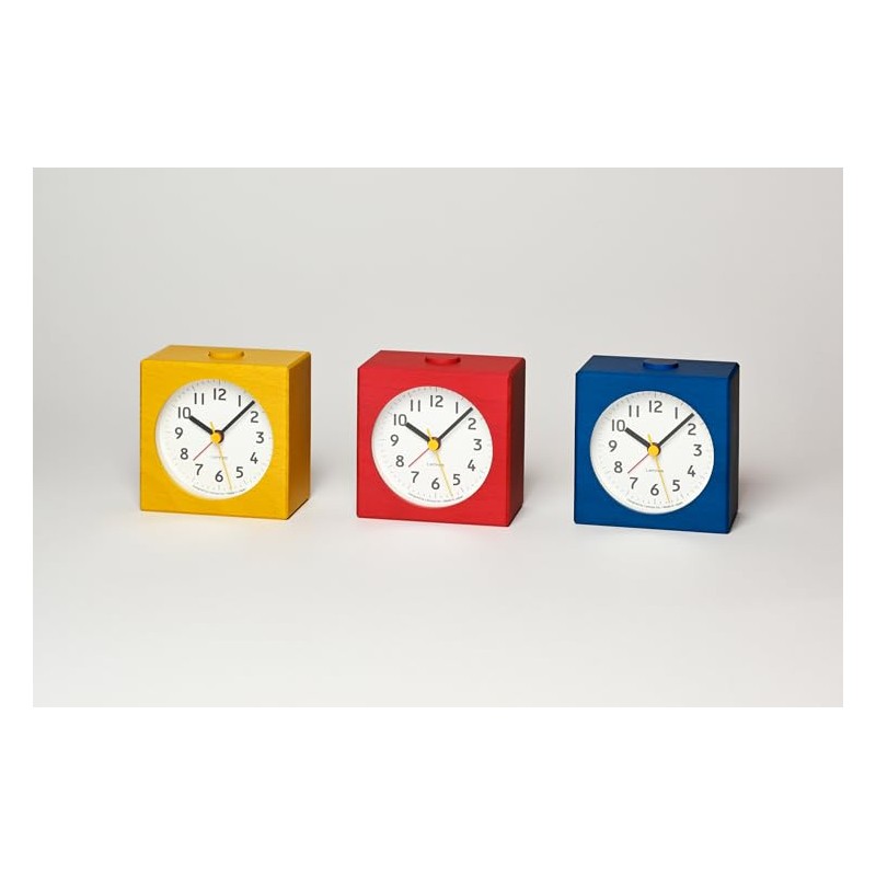 Remnos Alarm Clock Analog Falbe Natural Color Wood Farbe Blue