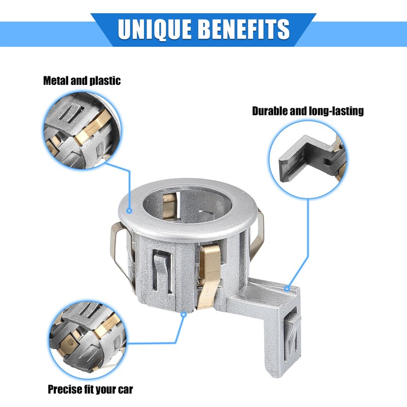 QUARKZMAN Honda Odyssey Parking Sensor Mount Bracket Silver Tone 4pcs