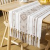 Camino de Mesa con Borlas Elegante Table Runner Boho para