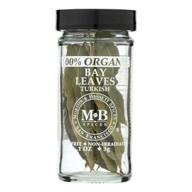 Morton & Bassett 100% Organic Bay Leaves Turkish | Whole Bay Leaves for Soups, Stews & Sauces | Gluten Free, Salt Free, Non-GMO | 0.1 oz Jar