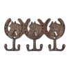 Cast Iron Horses Horseshoes Wall Hook Rack Key Towel Coat