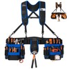 Tool Belt Suspenders, 33-Pocket Electrician Tool Belt, Tool Belts for