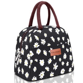 BALORAY Lunch Bag for Women Men Insulated Lunch Box for Adult Reusable Lunch Tote Bag for Work, Picnic or Travel (Daisy)