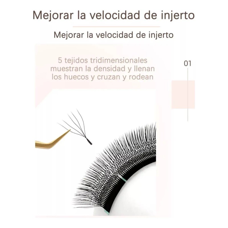 Extensiónes De Pestañas Nagaraku W 5d Por Medida Individual