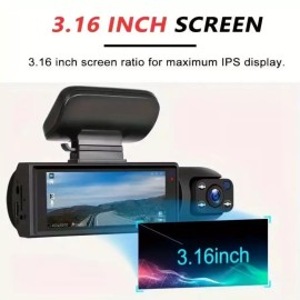 1080P Dual Lens Car Dash Cam G-Sensor Front and Inside Camera Free Shipping