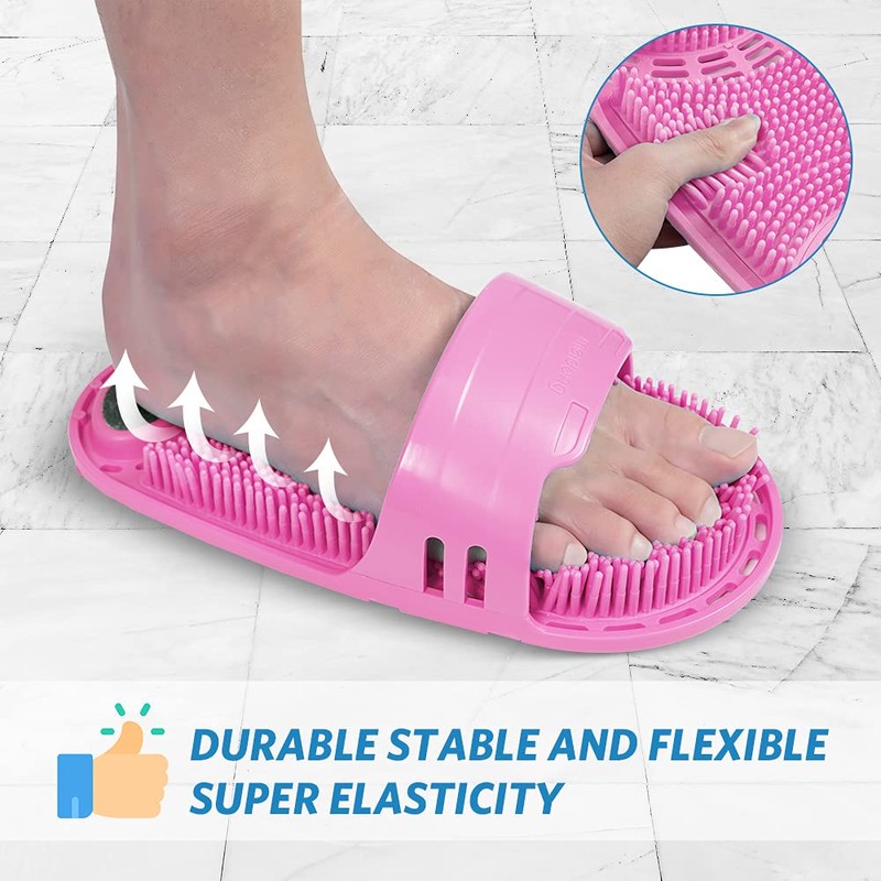 meidong Silicone Shower Foot Scrubber Personal Foot Massage and Cleaning,