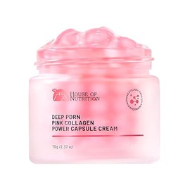 PDRN - Crema de cápsula de colágeno rosa con retinol y 5% niacinamida, salmón, ADN de doble textura, hidratante para cara, gel de gelatina de micro colágeno de 200 Da para reparación de barreras, reafirmante y brillo de vidrio, 2.37 onzas