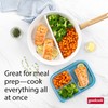 GoodCook Healthy Ceramic Titanium-Infused 12" Divided Skillet, Light Blue –