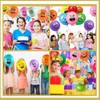 Pack of 100 Emotion Series Latex Balloons with Air Pump,