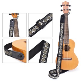 CLOUDMUSIC Ukulele Strap Tenor Concert Soprano Baritone Coloful Hawaii Floral Patterns For Adult Size Kids(Diamond Pattern)