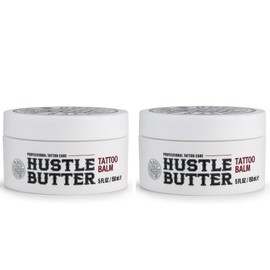 Hustle Butter Deluxe – Tattoo Butter for Before, During, and After the Tattoo Process – Anti-Inflammatory Lubrication – 100% Vegan Replacement for Petroleum-Based Products – 5 oz (2 Pack)