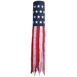 In the Breeze Stars and Stripes Printd Star Windsock, 6" x 40",4114