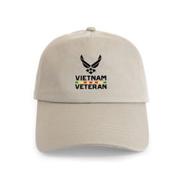 CafePress USAF Vietnam Veteran Cap Unique Adjustable Baseball Hat Khaki