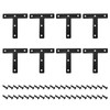 sourcing map T Shape Bracket, 80x80x1mm Carbon Steel Mending Plates