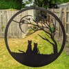 Metal Wall Art Cat Wall Hanging Decoration Metal Animal Ornament