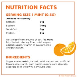 Tic Tac Bulk Orange Refill Bag, On-the-Go Pocket-Sized Mints, Includes Empty Refillable Pack, 17.2 oz