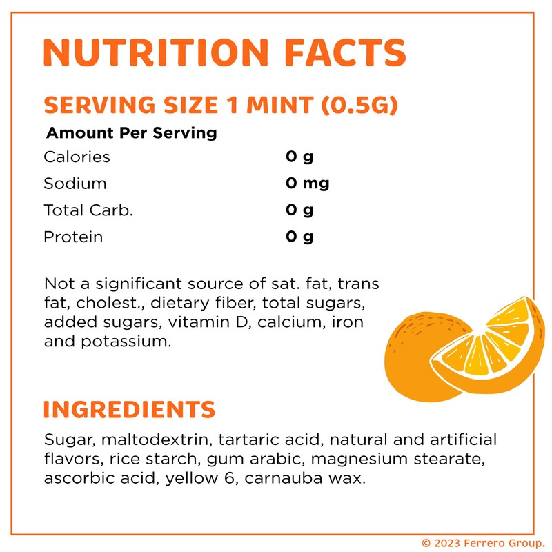 Tic Tac Bulk Orange Refill Bag, On-the-Go Pocket-Sized Mints, Includes