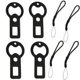4-Pack Flat Bottle Openers, Portable Metal Durable Bottle Opener Keychain with Lanyard for Outdoor Enthusiasts, Dog Owners & Friends Ideal for Home Kitchen Restaurant Bar