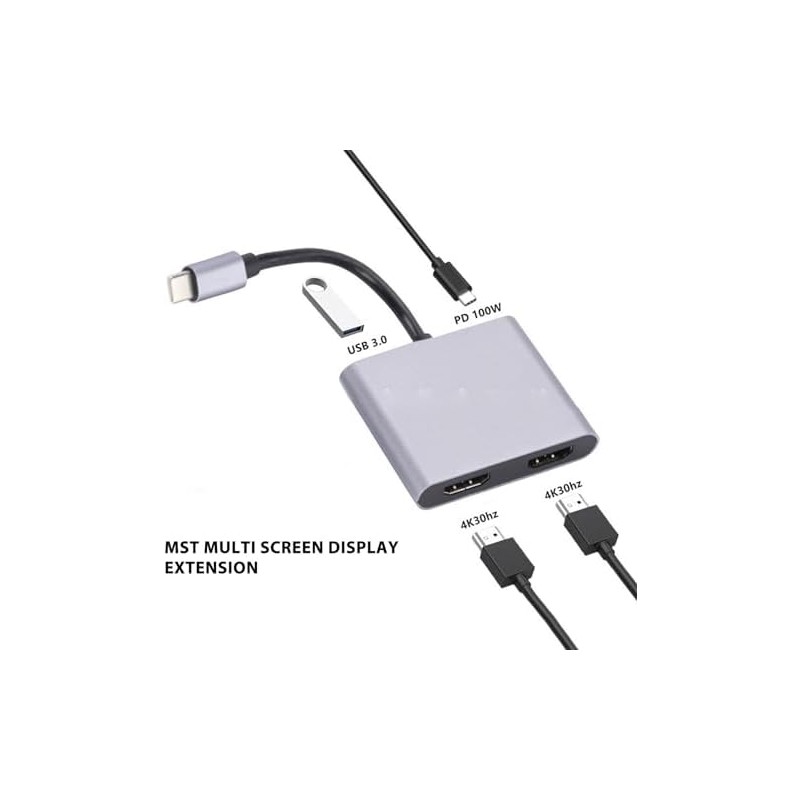 Dilwe Adaptador USB C a HDMI, Convertidor Adaptador de Video