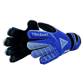 Goalkeeper, Soccer Goalie Gloves with German Latex Palm for Better Grip and Fingersaves for Ultimate Protection of Fingers (Blue, 11)