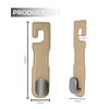 4 Pcs Car Headrest Hooks, Heavy-Duty PU Leather & Stainless