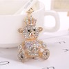 Cute Bling Crystal Animal Keyring Charm Bear Poodle Elephant Pendant