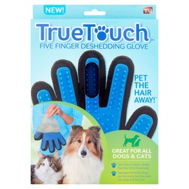SHATCHI Pet Grooming Glove Gentle Effective Deshedding Massage Hair Remover, Blue