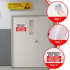 Emergency Exit Only Signs Sticker，Self Adhesive UV, Weather, Scratch, Water