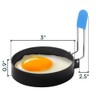 Egg Ring 2-Pack Stainless Steel Egg Rings with Anti-Scald Folding