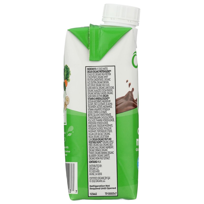 ORGAIN Organic Creamy Chocolate Fudge Drink, 11 FZ
