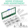 Keadic 123 Pce Conical Spring Compressed Spring Assorted Set, 304