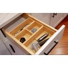 Umilife Drawer Organizer Storage Boxes, 2.5" High Bamboo Drawer Dividers,
