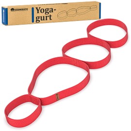 WEIDEBACH® Adjustable yoga strap with 4 loops facilitates stretching exercises, exercise loop for quick training results and stretchability, sturdy band for stretching for many sports